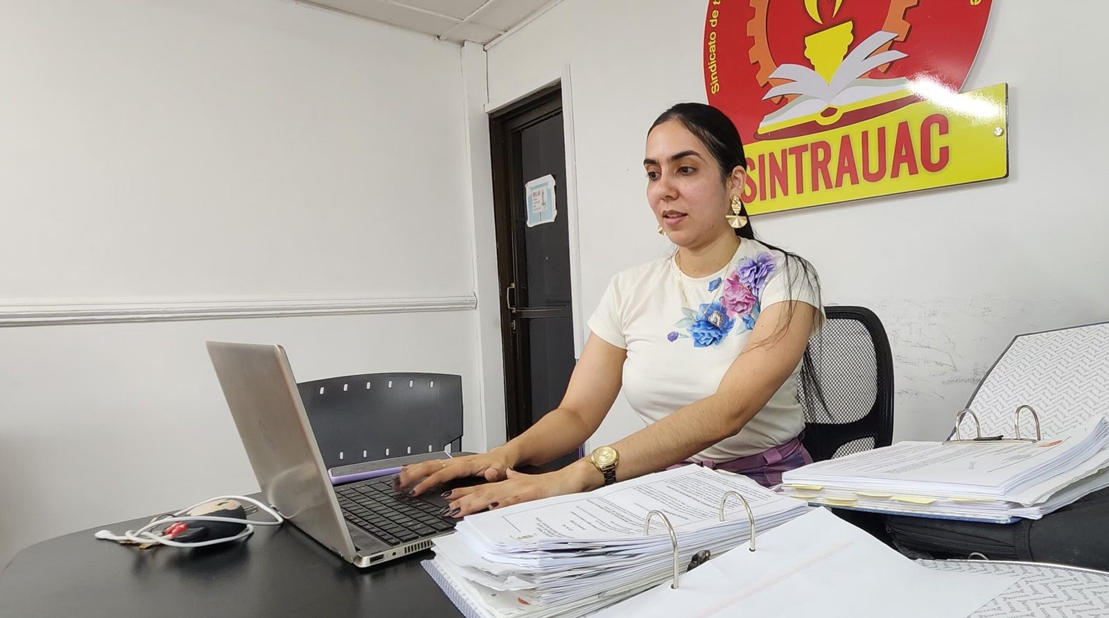 Nataly Álvarez, presidenta de SintraUAC.