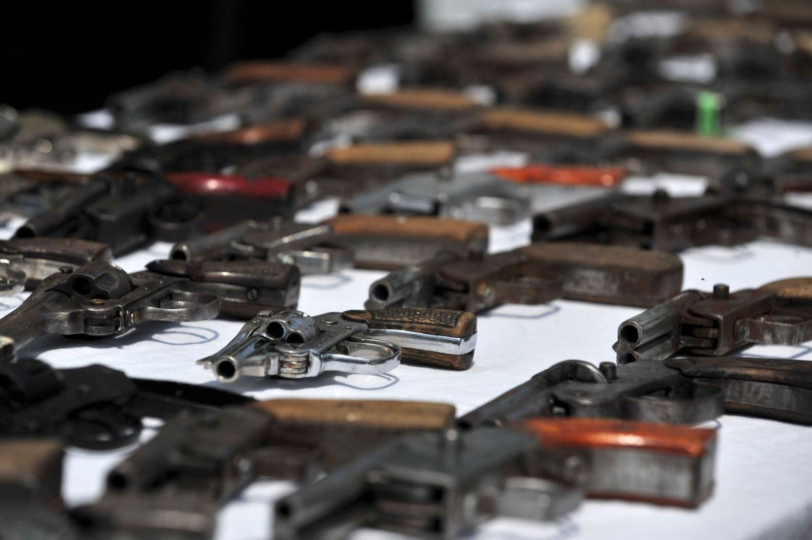Armas incautadas a bandas criminales.