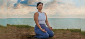 Valentina Cepeda Rodríguez, en una meditación de yoga.