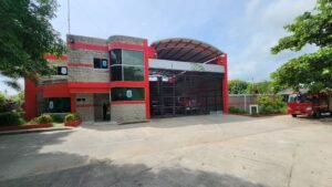 Estación del Cuerpo de Bomberos, en Villa Olímpica.