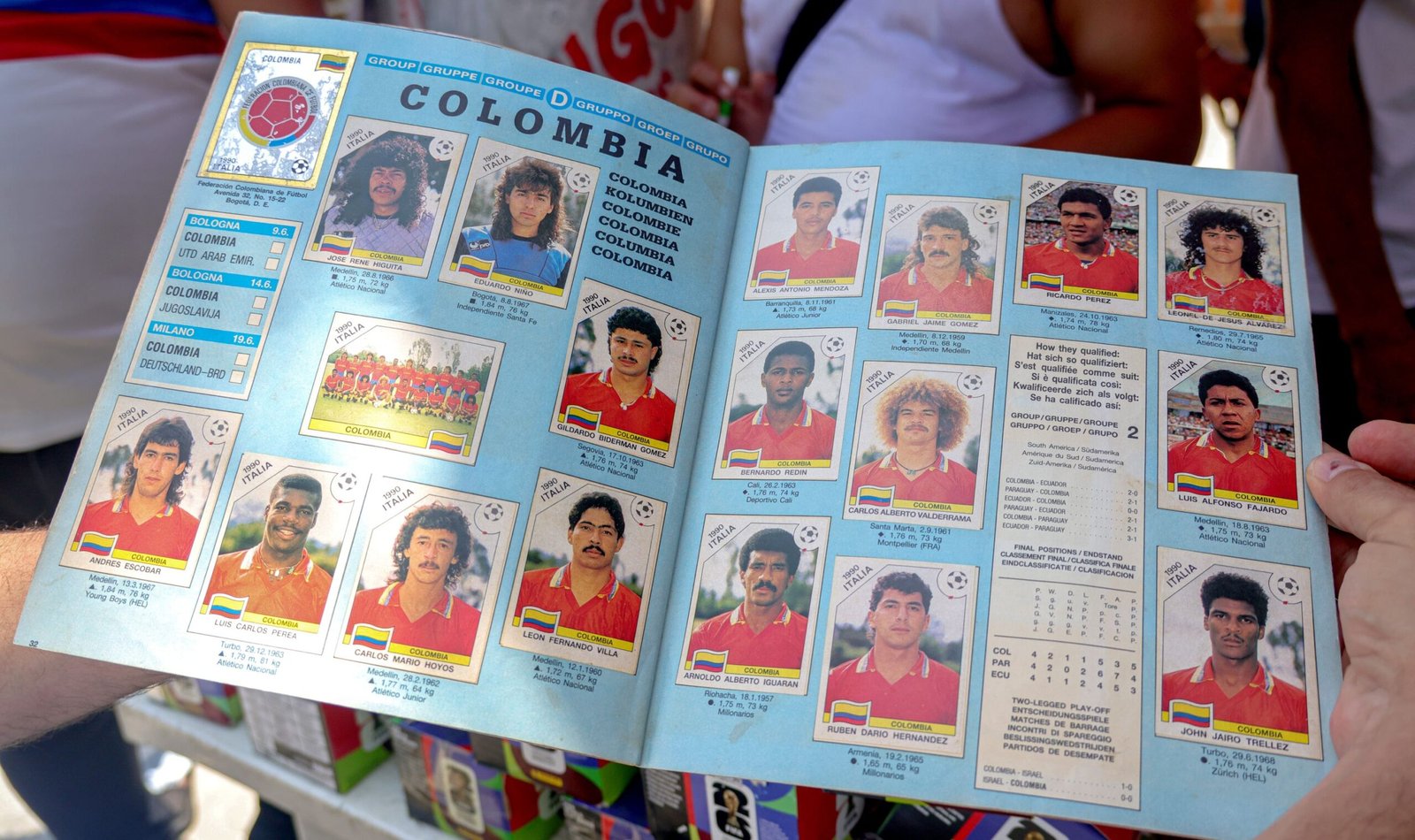 Equipo de Colombia que participó en el Mundial de Italia 90.